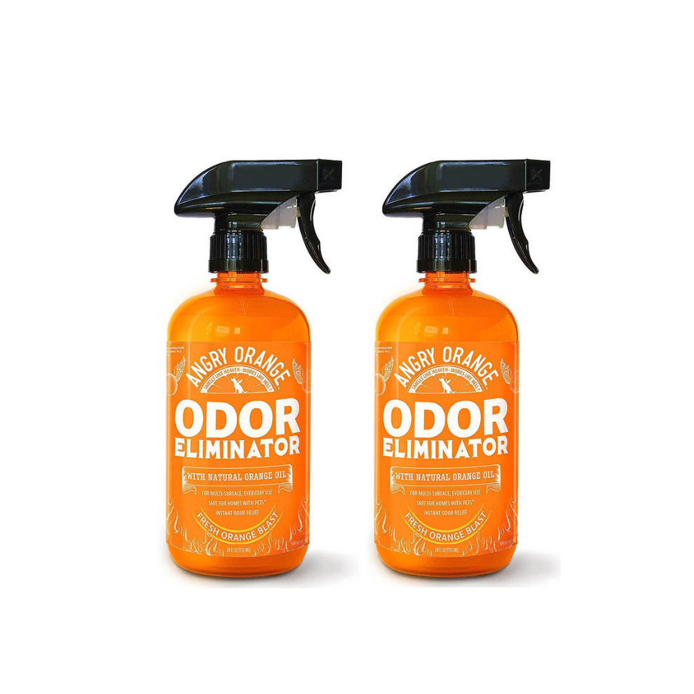 Pet Odor Eliminator Spray Two Bottles Angry Orange