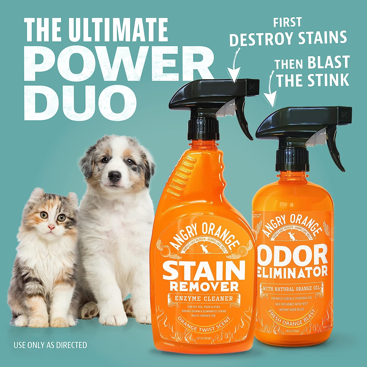 Pet Stain Cleaner Odor Remover Enzyme Cleaner Angry Orange