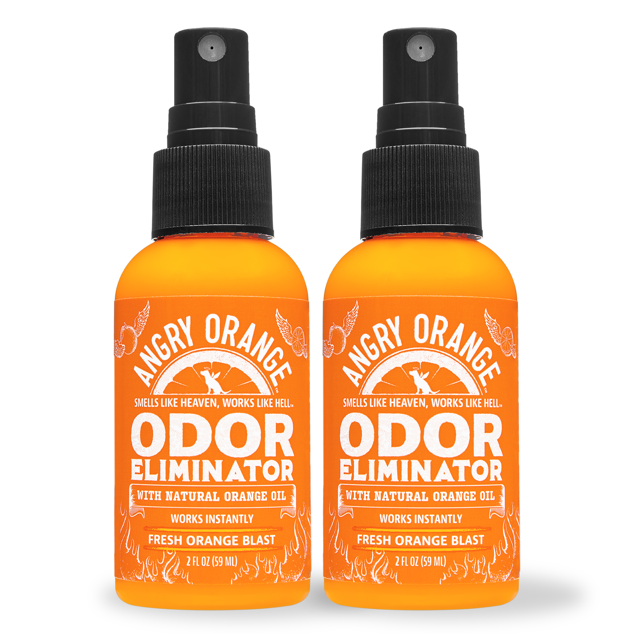 Angry Orange Pet Odor Eliminator Spray Travel 2-Pack