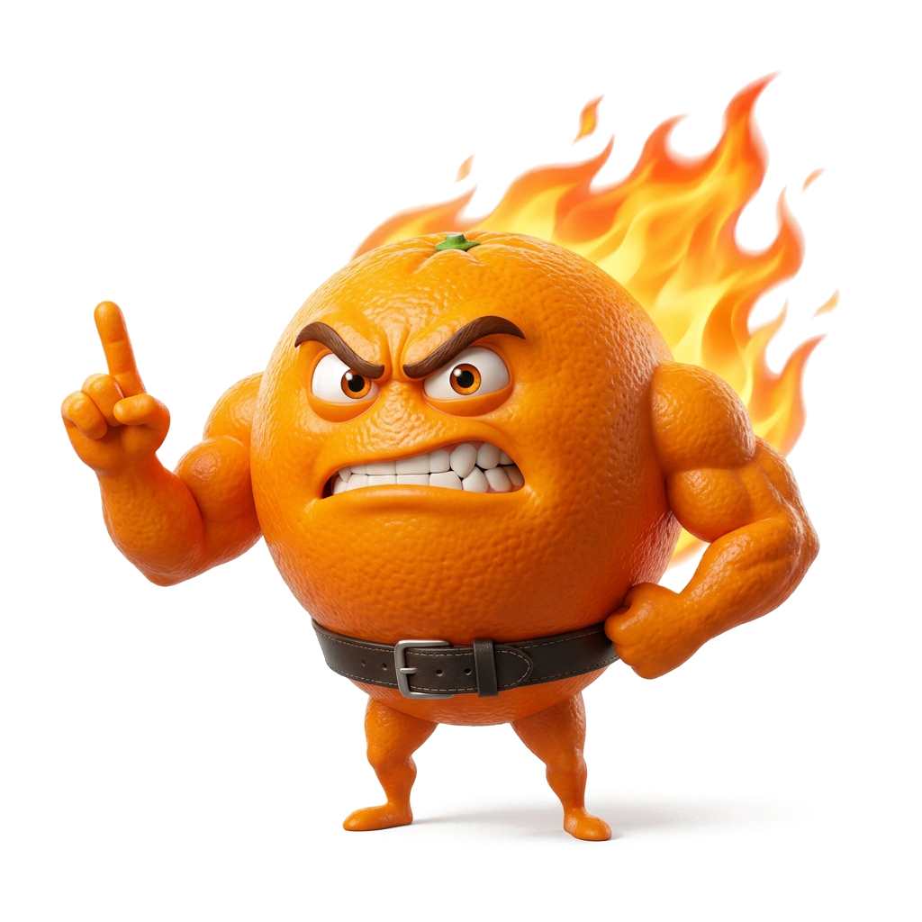 Mascot wagging finger